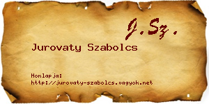 Jurovaty Szabolcs névjegykártya